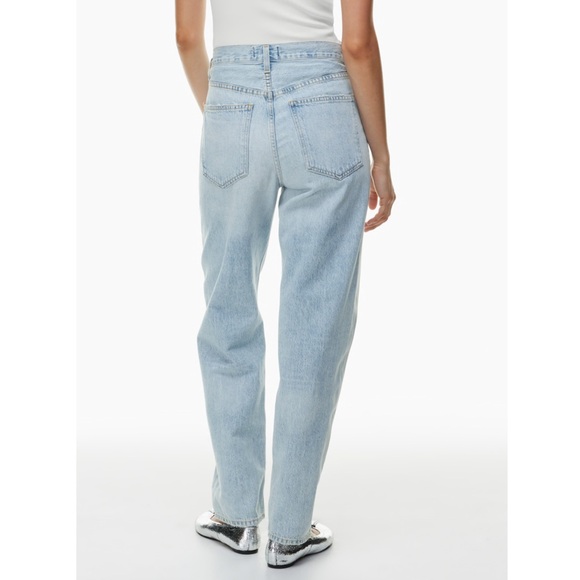 AGOLDE | “SUBURBIA” CRISS CROSS UPSIZED LIGHT BLUE JEANS DENIM RELAXED - Picture 5 of 14